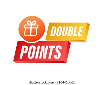 Flat icon with red double points for promotion design. Vector illustration design