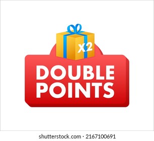 Flat icon with red double points for promotion design. Vector illustration design