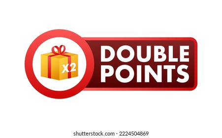 Flat icon with red double points for promotion design. Vector illustration design