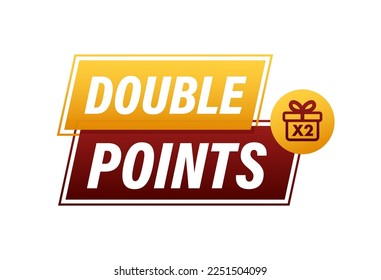 Flat icon with red double points for promotion design. Vector illustration design