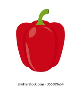 Flat icon red pepper. Vector illustration.