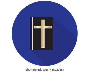 Flat icon religious cross.Vector