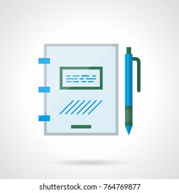 Flat icon reminder book
