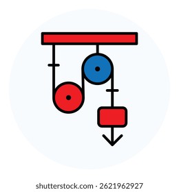 Flat Icon Representing Physics and Energy vector icon design