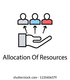 
Flat Icon Resource Allocation. Resource Management
