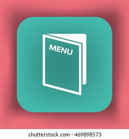 Flat icon. Restaurant menu.