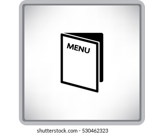 Flat icon. Restaurant menu.