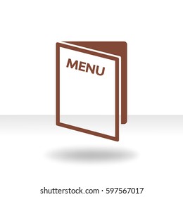Flat icon. Restaurant menu.