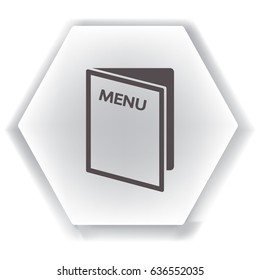 Icono plano. Menú de restaurante.