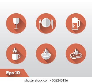 Flat Icon Restaurants Features