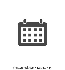 Flat icon of retro calendar. Vector illustration