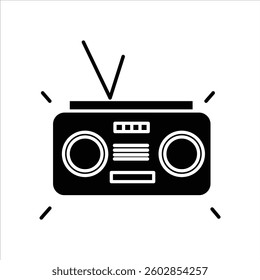 Flat Icon Retro Radio High Quality and Editable Vector Illustration For Modern Technology Design Theme