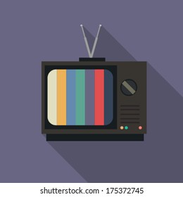 Flat Icon Retro Tv