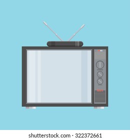 flat icon retro tv