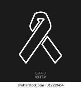 Flat icon of ribbon bow.