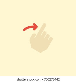 Flat Icon Right Element. Vector Illustration Of Flat Icon Slide Isolated On Clean Background. Can Be Used As Swipe, Right And Slide Symbols.
