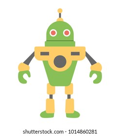 
Flat icon robot dog, robot technology
