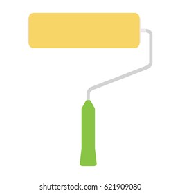 Flat icon roller paint isolated on white background. Vector illustration.