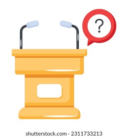 Flaches Symbol für Rostrum-Dias 