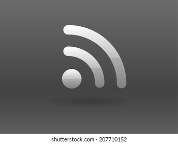 Flat icon of rss