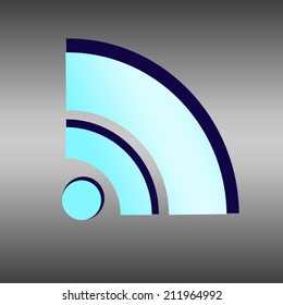 Flat icon of rss