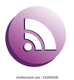 Flat icon of rss