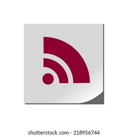 Flat icon of rss