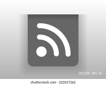 Flat icon of rss