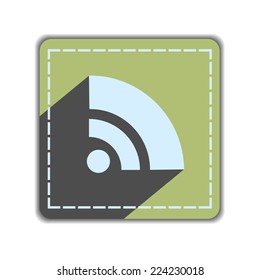 Flat icon of rss