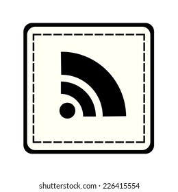 Flat icon of rss