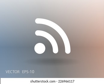 Flat icon of rss