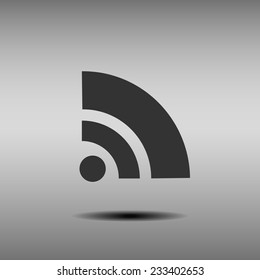 Flat icon of rss