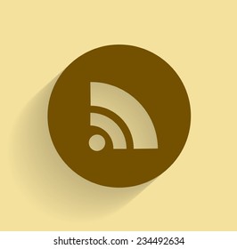 Flat icon of rss