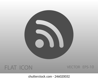 Flat icon of rss