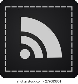 Flat icon of rss