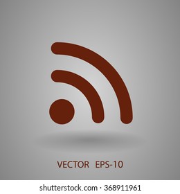 Flat icon of rss