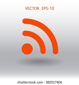 Flat icon of rss