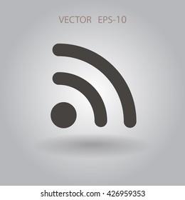 Flat icon of rss