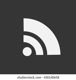 Flat icon of rss