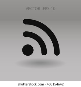 Flat icon of rss