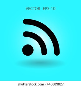 Flat icon of rss