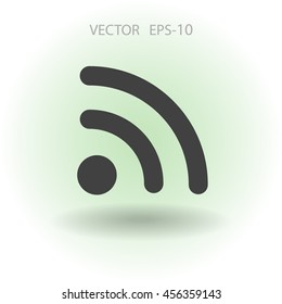 Icono plano de rss