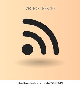 Flat icon of rss