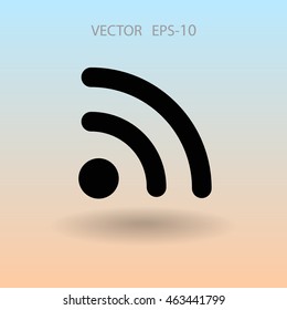 Flat icon of rss