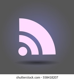 Flat icon of rss