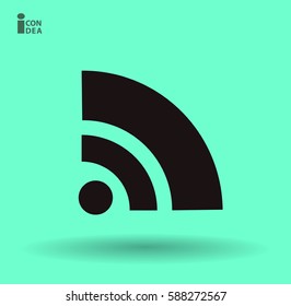 Flat icon of rss