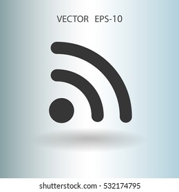 Flat icon of rss. vector illustration