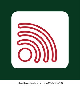 Flat icon of rss. vector illustration