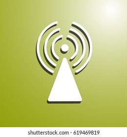 Flat icon of rss. vector illustration
