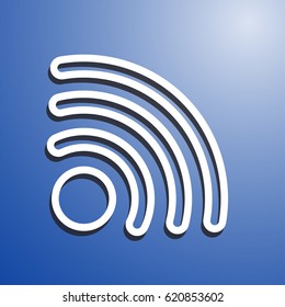 Flat icon of rss. vector illustration